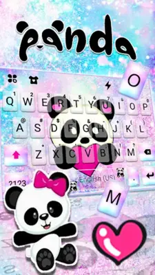 Galaxy Heart Panda Theme android App screenshot 0